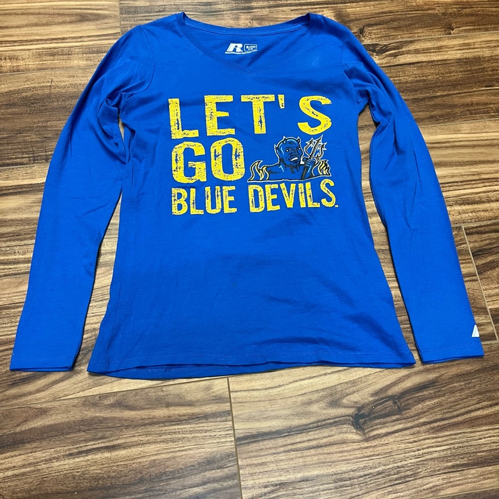 Russell Let’s Go Blue Devils Small long sleeve T-shirt